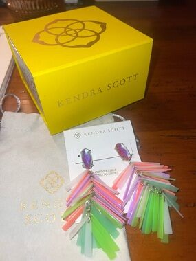 Kendra Scott Neon Pastel Fringe Dangle Earrings - Multicolor